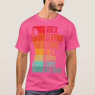 Couple Rock Climbing Belay Couple Rock Climbing Co T-Shirt