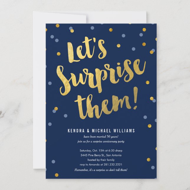 Couple’s Surprise Party Invitations (Front)