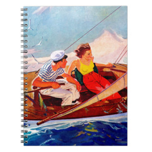 Couple Sailing by R.J. Cavaliere Notebook