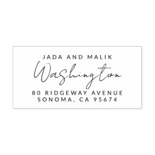 Couple Script Name  Rubber Stamp