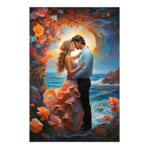*~* Couple Sea Fantasy Romantic AP51 Sunrise Photo Print