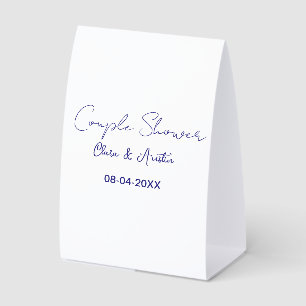 couple shower name date purple trendy simple minim