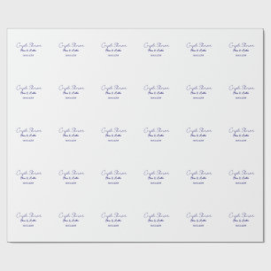 couple shower name date purple trendy simple minim wrapping paper
