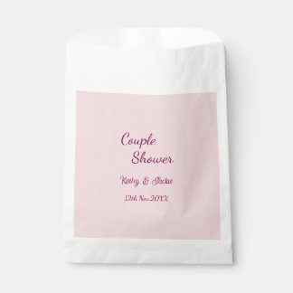 couple shower pink purple pastel wedding name date favour bags