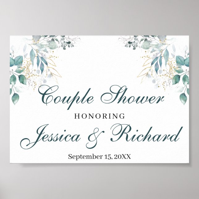 Couple Shower Welcome Poster Sign (Front)