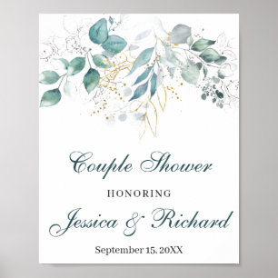 Couple  Shower Welcome Poster Sign