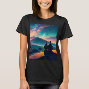 Couple Sitting On The Roof T-Shirt