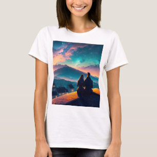 Couple Sitting On The Roof T-Shirt