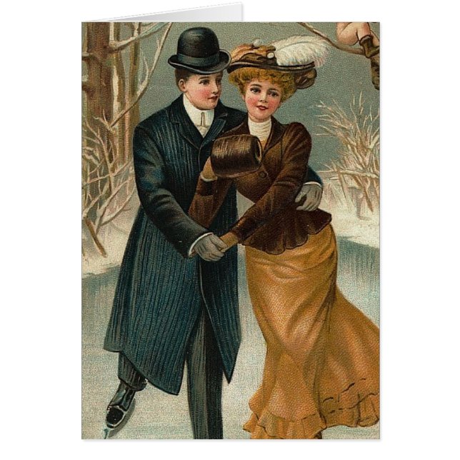 Couple skating, a vintage scene (Front)