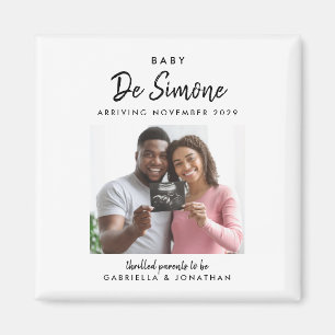 Couple Sonogram Photo Pregnancy Announcement Magnet