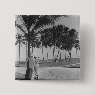 Couple Standing Under Tree 15 Cm Square Badge