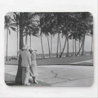 Couple Standing Under Tree Mouse Mat