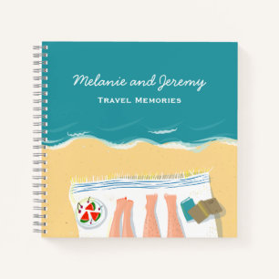 Couple Sunbathing Personalised Travel Journal