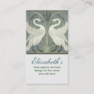couple swans business card