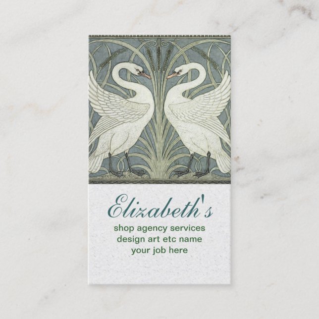 couple swans business card (Front)