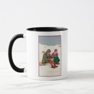 Couple Taking an Ice Skating Break Mug