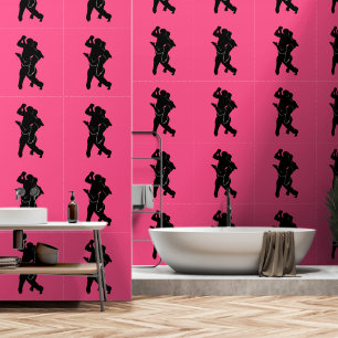 Couple Tango Dancer Custom Colour Pink Wallpaper