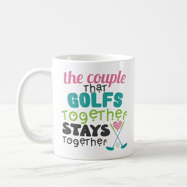 Couple That Golf Together Coffee Mug Sports Player (Left)