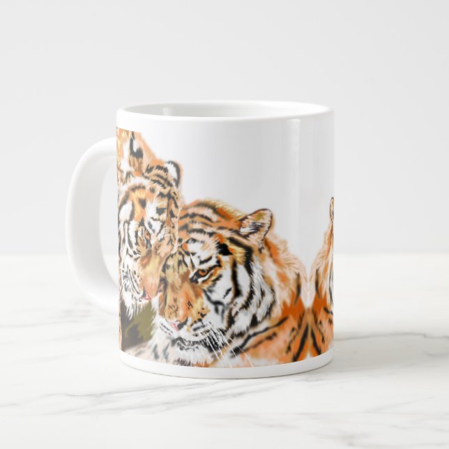 Couple Tiger Coffee Mug (Front Left)
