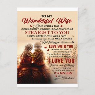 Couple To Wonderful Wife Once Upon A Time Husband Postcard