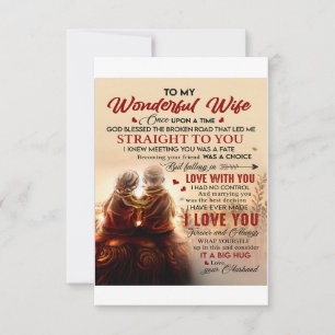 Couple To Wonderful Wife Once Upon A Time Husband Thank You Card