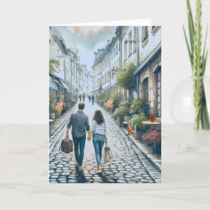 Couple Travelling Europe Card