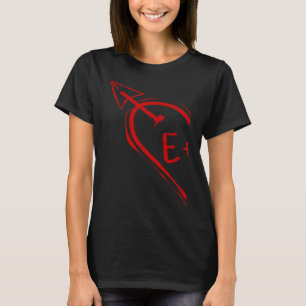 Couple Valentine Heart for Her E 2023 Happy Valent T-Shirt