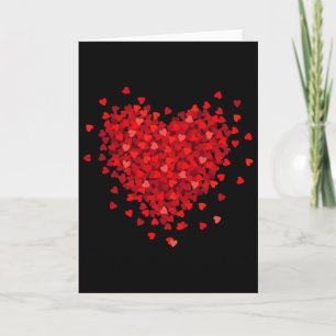 Couple Valentine Red Love Heart Card