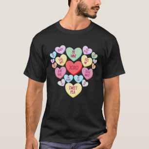 Couple Valentine s Day Heart Candy Conversation T-Shirt