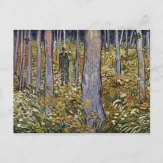 Couple Walking In The Forest By Vincent Van Gogh Postcard
