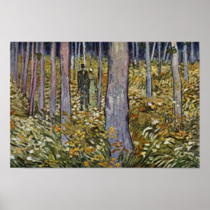 Couple Walking In The Forest By Vincent Van Gogh Poster
