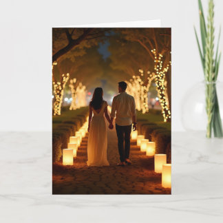 Couple Walking Valentine Holiday Card