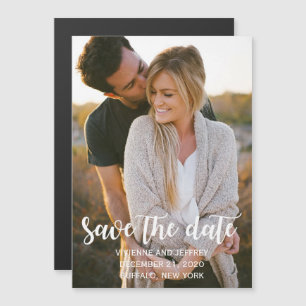 Couple Wedding Photo Save the Date Magnetic Invitation