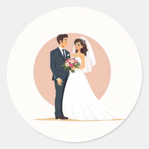 Couple Wedding Sticker