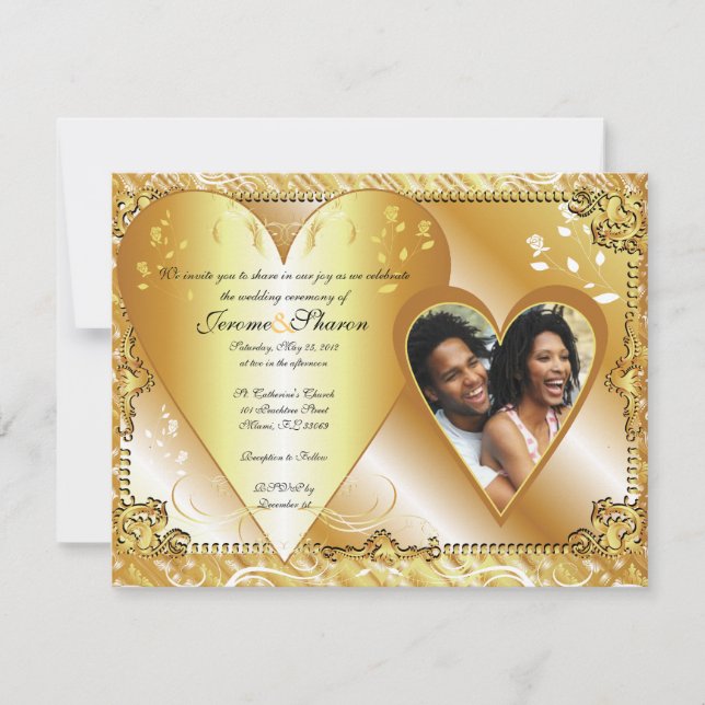 couple, WeddingInvitTemplatePhoto5, &, We invit... Invitation (Front)