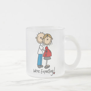 Couple We're Expecting T-shirts and Gifts Frosted Glass Coffee Mug