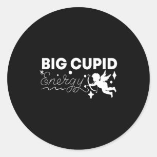 Couple Wife Husband Big Cud Energy Valentines Da  Classic Round Sticker
