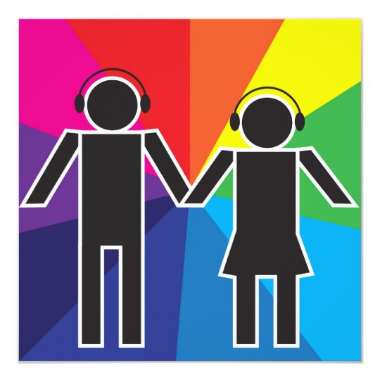 Couple with Headphones Card