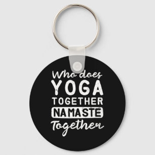 Couple Yoga Design Yoga Together Namaste Gift Key Ring