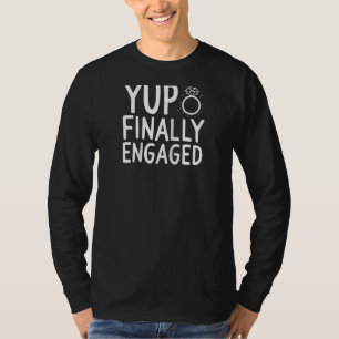 Couple Yup Finally Proposed Engaged Matching Costu T-Shirt