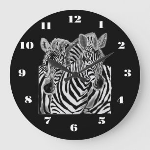 Couple Zebra Clock