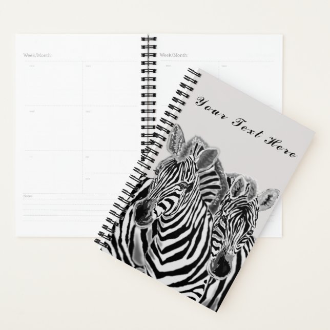 Couple Zebra Planner with Custom Text (Display)