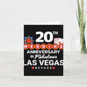 Couples 20th Anniversary - Vegas 20th Wedding Anni Card