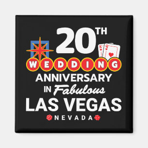 Couples 20th Anniversary - Vegas 20th Wedding Anni Magnet