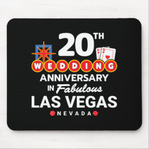 Couples 20th Anniversary - Vegas 20th Wedding Anni Mouse Mat