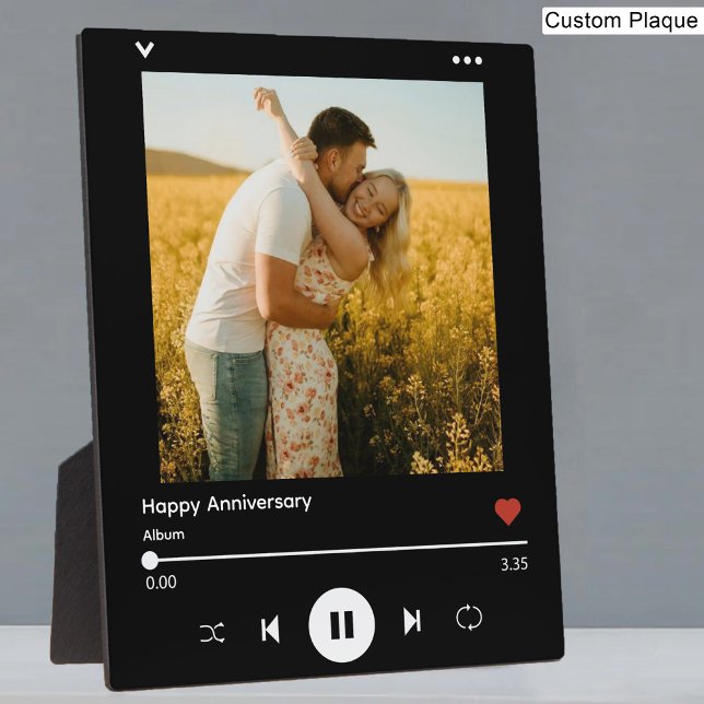 Couples Anniversary Modern Photo Album Cover Plaque (Couples Anniversary Modern Photo Album Cover Plaque)