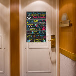 Couples Anniversary or Honeymoon Cruise To Do List Magnetic Dry Erase Sheet<br><div class="desc">Decorate your cabin ship door with this fun stateroom door marker. Custom cruise magnet featuring bucket list of things to do while on your cruise. Personalise with your ship name, couple's names, dates, type of itinerary, and if it's your honeymoon or anniversary. Please note: Not all ship's doors are magnetic....</div>