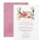 Couples Baby Shower, pink floral antlers invites