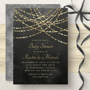 Couples Baby Shower String Lights Invitation