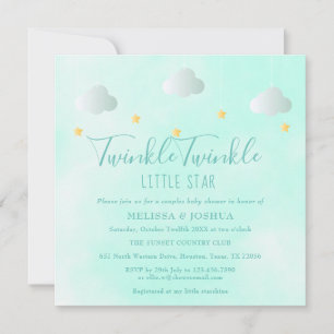 Couples Baby Shower Twinkle Twinkle Gender Neutral Invitation